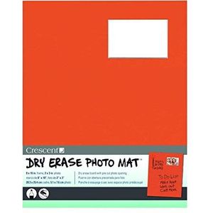 Crescent Cardboard Co Dry Erase 8 10 Mat Houdt 2 x 3-inch Photo Orange, Acryl, Multi kleuren, 0.1 x 7.9 x 10.03 cm