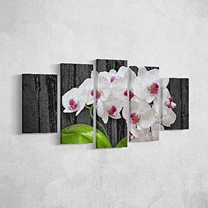 Homemania Afbeelding bloemen 5 natuur van woonkamer, meerkleurig, 100 x 3 x 60 cm, HM205PKNV-194, polyester, hout