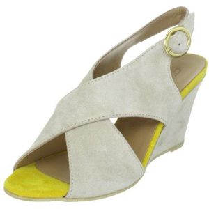 Pieces Vrouwen Ottine Shop Suede Wedge Sandal-Lt Zandpomp, Beige Licht Zand, 37 EU