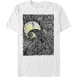 Disney Classics Nightmare Before Christmas - Spiral Hill Unisex Crew neck T-Shirt White XL