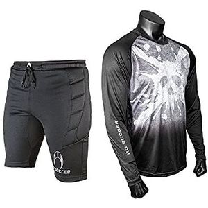 Ho Soccer Keeper Set Skull Short Keeperset voor volwassenen, uniseks, zwart, XXL