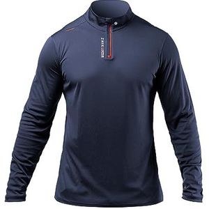 Zhik ZhikDry UV poloshirt met lange mouwen voor heren, marineblauw, sneldrogend, licht, antistatisch voor comfort en luchtcirculatie,