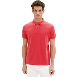 TOM TAILOR Uomini Poloshirt 1036960, 31045 - soft berry red, M