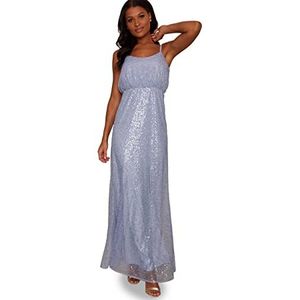 Chi Chi London Vrouwen Chi Frances Jurk Cocktail, Blauw, 12, Blauw, 38