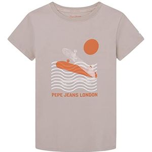 Pepe Jeans Bernie T-shirt voor kinderen en jongeren, Bruin (Moud), 8 jaar