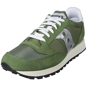 Saucony Heren Jazz Originele Vintage Sneaker, Groen Zilver, 38 EU