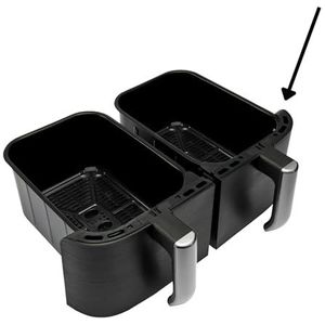 Russell Hobbs Airfryer Rechter Vervangende Mand [Voor 9L Airfryer met dubbel compartiment 27681-56] Vaatwasmachinebestendig, reserveonderdeel, accessoires, zwart/zilver N700889