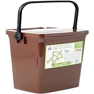Home Ricybox Natte container met deksel, 7 liter, bruin, 24,5 x 26,5 x 20,5 cm
