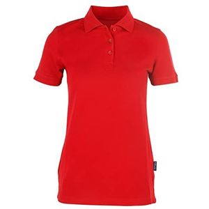 HRM Ladies Heavy Stretch Polo, Rood, maat 2XL I Premium polo dames van 95% katoen & 5% elastaan I Basic polo wasbaar tot 40°C I Hoogwaardige & duurzame damestops I Workwear