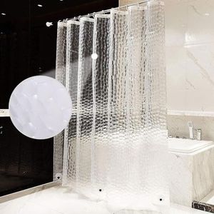 AiQInu Anti-schimmel douchegordijn 200 x 200 cm, EVA-douchegordijn met gewichten, 3D transparant waterdicht douchegordijn, gemakkelijk te reinigen, voor familie, slaapzaal, hotel