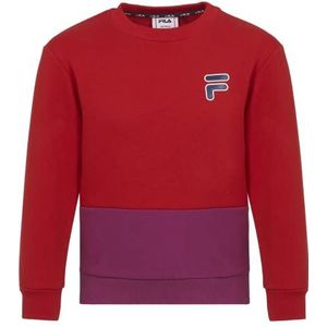 FILA Unisex Kinder BINDERUP Crew Neck Sweatshirt, Wild Aster-True Red, 86/92