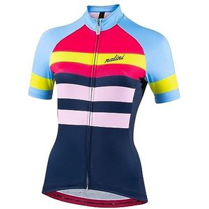 Nalini 03372505200C000.10 Adelina Dames T-Shirt Lichtblauw/Fuchsia/Geel/Wit/Blauw XS, lichtblauw/fuchsia/geel/wit/blauw, XS
