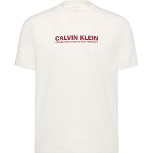 Calvin Klein Shirt '30s'  donkerrood / wit