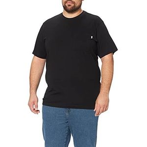 Urban Classics Heren T-shirt van biologisch katoen Organic Cotton Basic Pocket Tee, bovendeel voor mannen met borstzak in zwart of wit, maten S - 5XL, zwart, XL