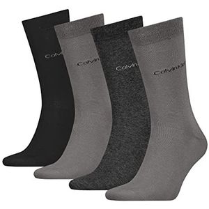 Calvin Klein Herengeschenkdoos, casual sokken, verpakking van 4 stuks, Grey Combo, One Size