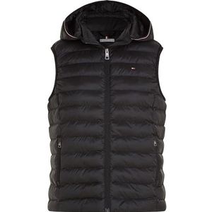 Tommy Hilfiger Dames LW PADDED GLOBAL STREEP VEST Vest, Zwart, XXS, Zwart, XXS