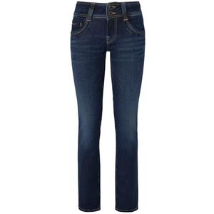 Pepe Jeans Dames Slim Jeans Mw Blauw (Denim-XW5) 33W/32L, Blauw (Denim-xw5), 33W / 32L