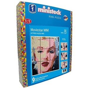 Ministeck 31912 - mozaïek-afbeelding filmster Marilyn Monroe, steekbeeld van de ART-serie voor kinderen en volwassenen, XXL-box incl. steekplaten, ca. 5500 steekstenen en accessoires, ideaal voor