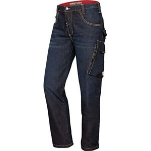 BP 1990-038-01 Worker Jeans - Slank silhouet - Ergonomische snit - Stretch stof - 78% katoen, 22% elastomultiester - slanke pasvorm - Maat: 40/30 - Kleur: donkerblauw gewassen