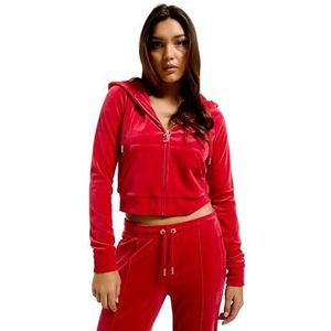 Klassieke velours hoodie met Juicy logo, Astor Red, M