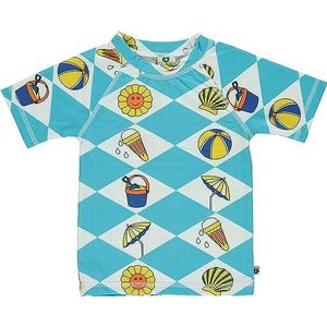 Småfolk Rash Guard Shirt voor jongens, blue atoll, 3-4 Jaren