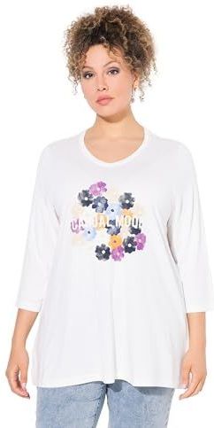 Ulla Popken Shirt  navy / geel / zwart / offwhite