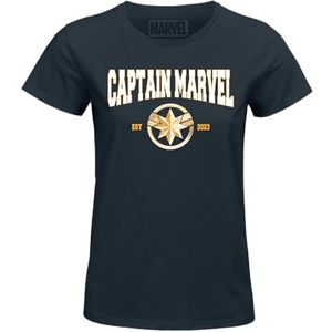 Marvel ""Captain EST 2023"" WOMAVLSTS003 T-shirt voor dames, marineblauw, maat XXL, Marine., XXL