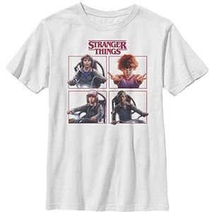 Stranger Things Unisex Kids Cast Box Up T-shirt met korte mouwen, wit, XL, wit, One size