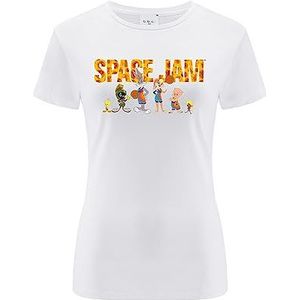 ERT GROUP Origineel en officieel gelicentieerd door Looney Tunes White Dames T-shirt, Space Jam 006, eenzijdige print, maat S, Space Jam 006 Wit, S