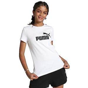 Puma Mädchen T-Shirt ESS Logo Tee G, White, 128, 587029