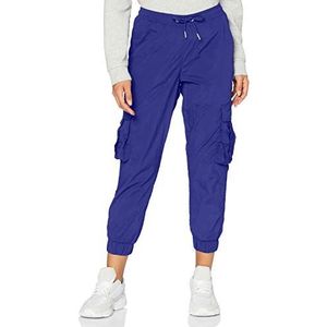 Urban Classics Dames broek dames hoge taille crinkle nylon cargobroek cargobroek voor vrouwen met opgestikte zakken in vele kleuren, maten XS - 5XL