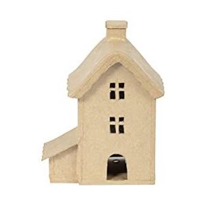 Décopatch SA231C – Hoog huis om te versieren van papier-maché, bruin – decoratie – DIY en creatieve vrije tijd – 13 x 7,5 x 16,5 cm