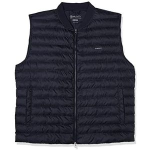 GANT Heren Light Padded Bomber Gilet Jacket, Evening Blue, Standaard