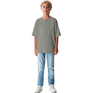 LTB Jeans T-shirts voor jongens Letene T-shirt met korte mouwen met LTB-logo print in grijs maat - 164CM, Forest Fog 14023, 164 cm