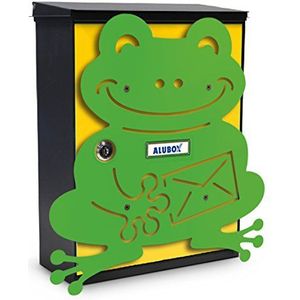 Alubox 08MIAPLRANAVE frontafdekking voor MIA brievenbus met kikkerdesign, groen