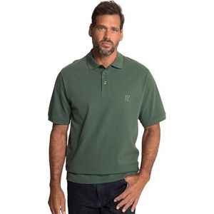 JP 1880 Heren grote maten grote maten Menswear L-8XL poloshirt, basic, buikfit, halve mouw, piqué, XXL tot 10XL 712617, troebel groen, 6XL