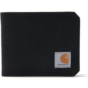 Carhartt Heren Bifold en Passcase, Duurzame Billfold portefeuilles, verkrijgbaar in lederen en canvas stijlen, nylon eend (zwart), one size CHBIFWLT1