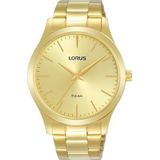 Lorus herenhorloge kwarts gouden bekleding met metalen band RRX70HX9, goud, armband