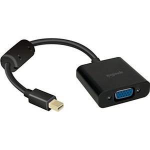 Speedlink SL-170011-BK Mini DisplayPort-naar-VGA-adapter HQ - Audio en video, Vergulde contacten - zwart