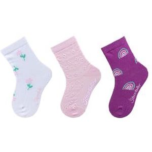 Sterntaler baby meisjes sokken 3 bloem, wit, 18 EU