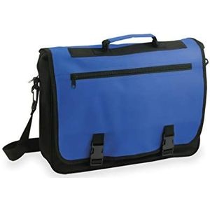 eBuyGB Unisex volwassen schouder vergadertas messenger bag (pak van 1), Blauw en zwart, Large