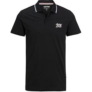 JACK & JONES Jortrevor Polo Ss Poloshirt voor heren, zwart, S