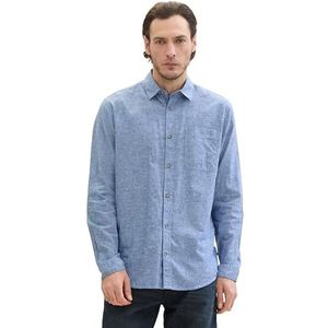 TOM TAILOR Herenhemd, 34922 - Leasure Blue Chambray, 3XL