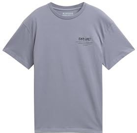 Tom Tailor - Oversized T-shirt - Katoen - Effen - Fotoprint met Opschrift