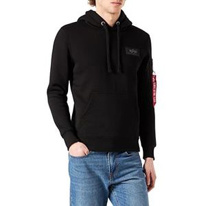 ALPHA INDUSTRIES Heren Back Hoody Reflecterende Print Sweatshirt, zwart (negro), L