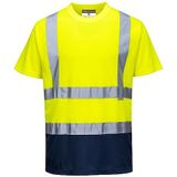 Portwest S378 Tweekleuren T-Shirt, Normaal, Geel/Marine, Grootte 4XL
