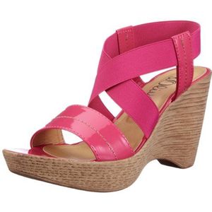 s.Oliver Casual sandalen voor dames, Roze Rosa Fuxia 532, 39 EU