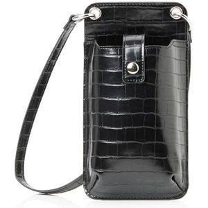 NALLY Dames Smartphone Tas Clutch, zwart, Eén Maat
