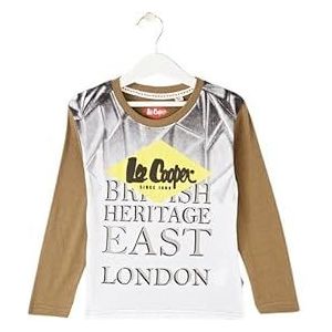 Lee Cooper GLC70109 TML T-shirt, voor jongens, 14 jaar, Khaki (stad), 14 Jaren