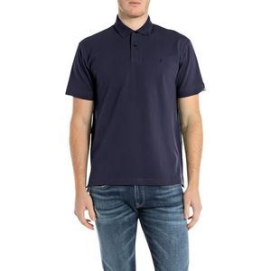 REPLAY Regular fit poloshirt voor heren, 800 Deep Blue., L
